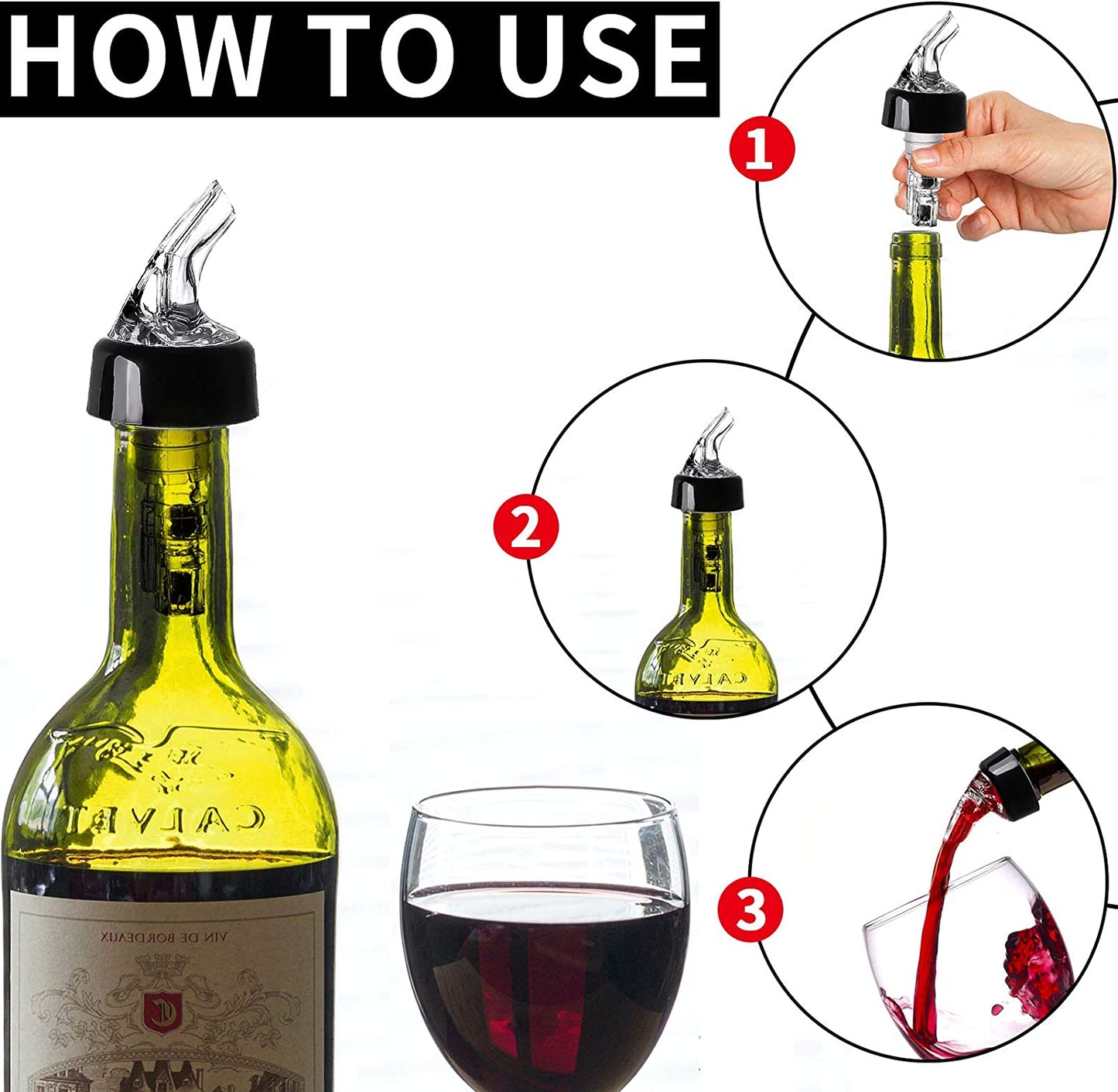 Automatic Measured Bottle Pourer Liquor Bottle Pourer, Quick Shot Spirit Measure Pourer for Wine Cocktail Gin Jigger