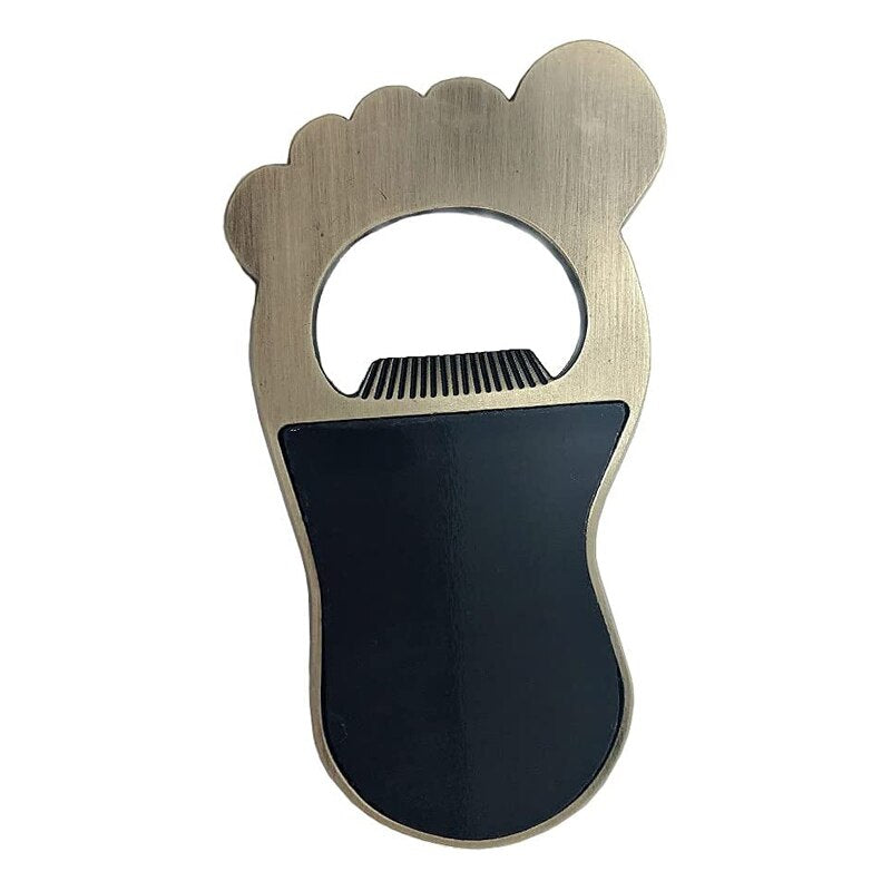 Beer Bottle Opener, Refrigerator Sticker Bottle Opener, Fridge Magnet Beer Opener, Big Feet Vintage Crafts Creative Opener