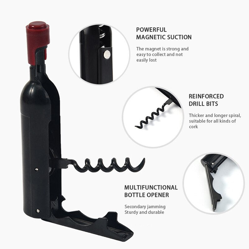 Bottle opener - Premium Wine Corkscrew Wine Shaped Opener - Multifunctional Wine & Beer Cap Openers for Wine Lovers Home Gifts