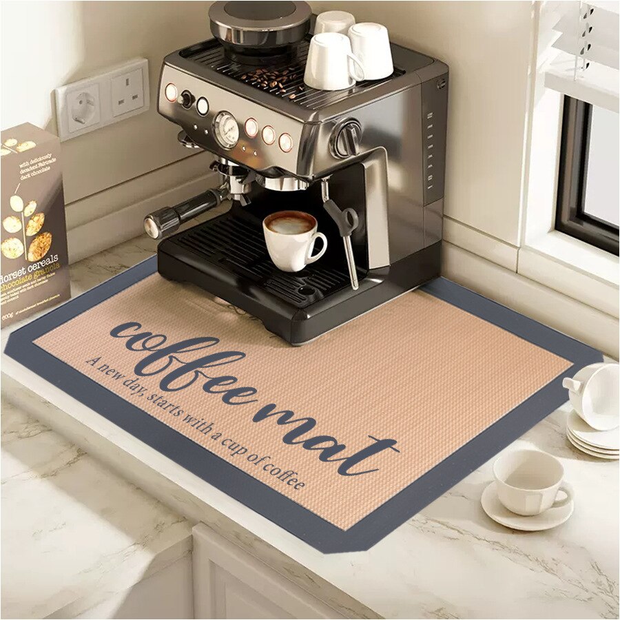 Coffee Bar Mat, Coffee Bar Accessories for Coffee Decor Coffee Bar Decor for Coffee Station Coffee Mat Burlap Placemat