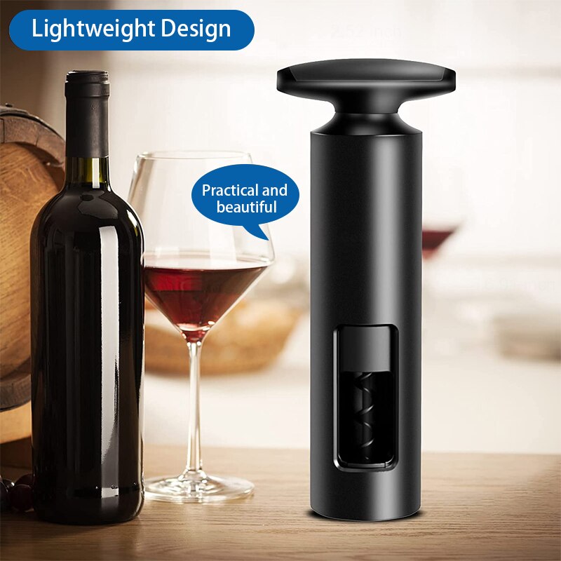 Corkscrew, T-shaped Wine Corkscrew with Aluminum Foil Cutter Kitchen Accessories Bar Counter Tool for Wine Bottle Opener