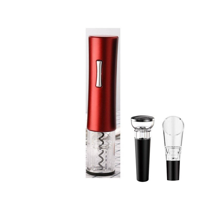 Electric Wine Opener, Automatic Electric Wine Bottle Corkscrew Opener with Foil Cutter for Wine Lover 4-in-1 Gift Set