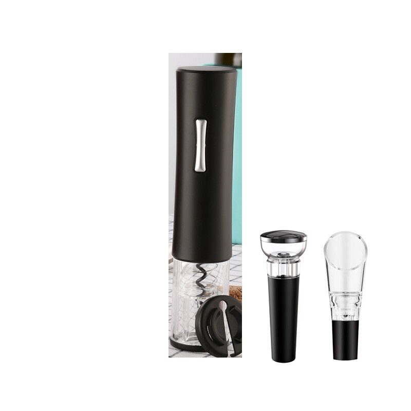 Electric Wine Opener, Automatic Electric Wine Bottle Corkscrew Opener with Foil Cutter for Wine Lover 4-in-1 Gift Set