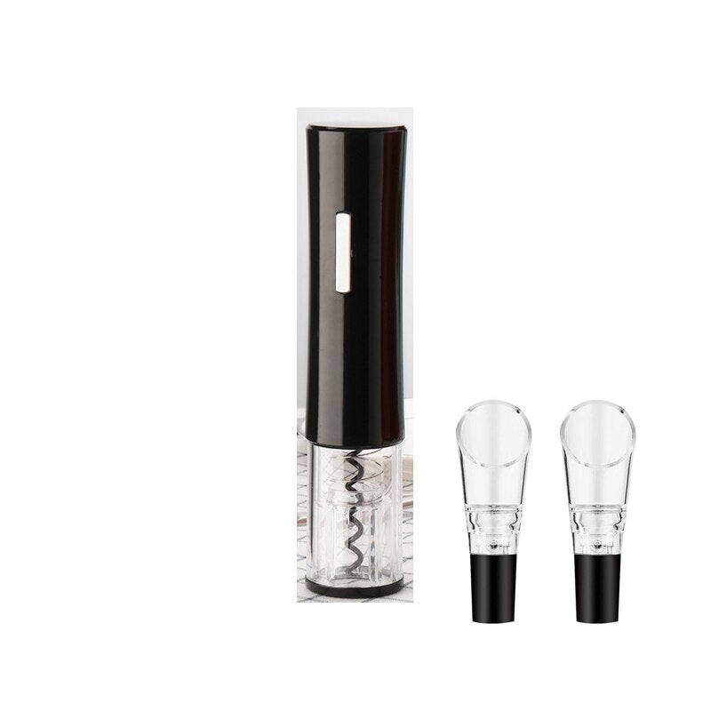 Electric Wine Opener, Automatic Electric Wine Bottle Corkscrew Opener with Foil Cutter for Wine Lover 4-in-1 Gift Set