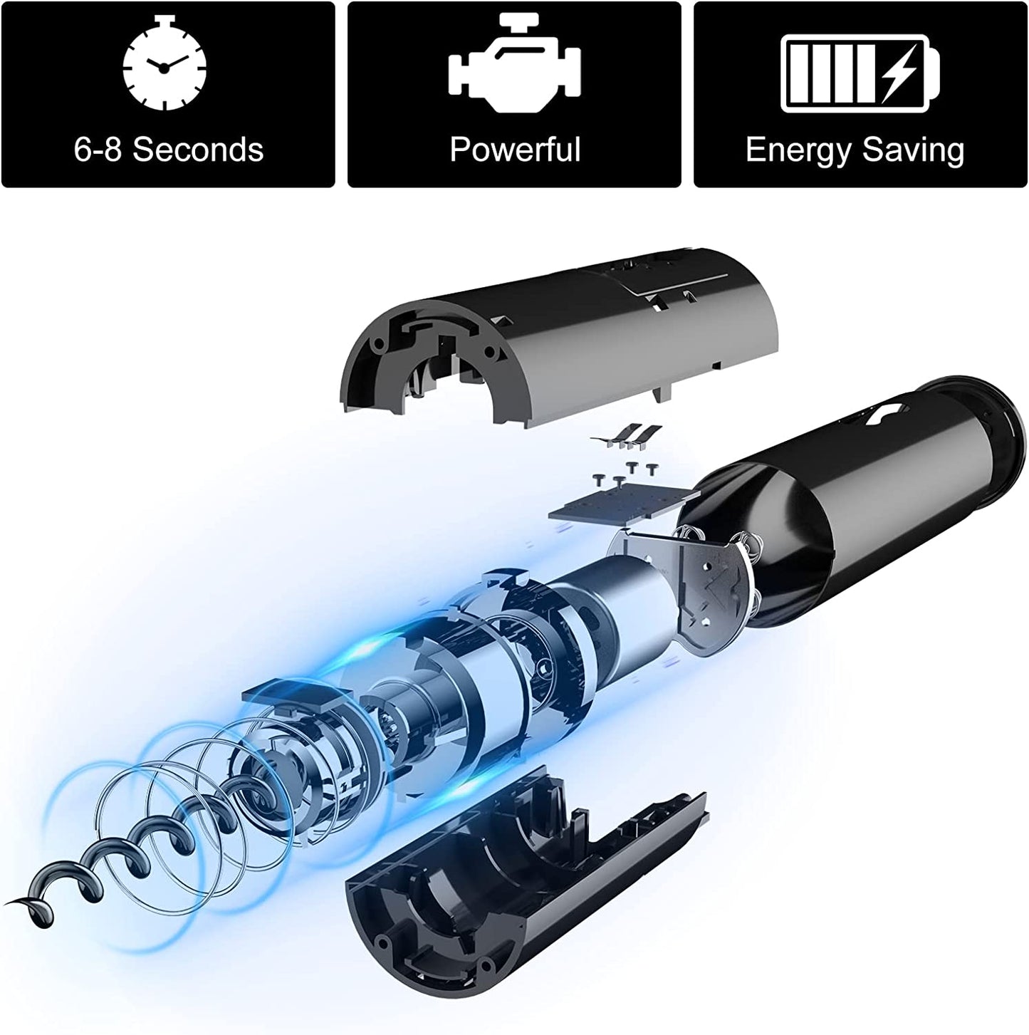 Electric Wine Opener, Battery Operated Wine Remover, Reusable Automatic Cordless Wine Bottle Opener Corkscrew for Wine Lover