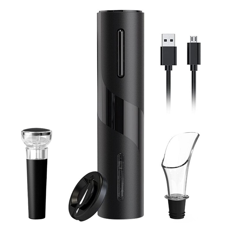 Electric Wine Opener, One-click Button Reusable Automatic Wine Corkscrew Remover for Wine Lovers Gift Home Kitchen Bar Party