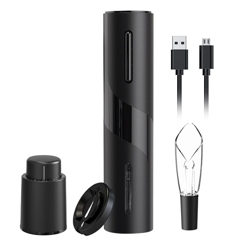 Electric Wine Opener, One-click Button Reusable Automatic Wine Corkscrew Remover for Wine Lovers Gift Home Kitchen Bar Party