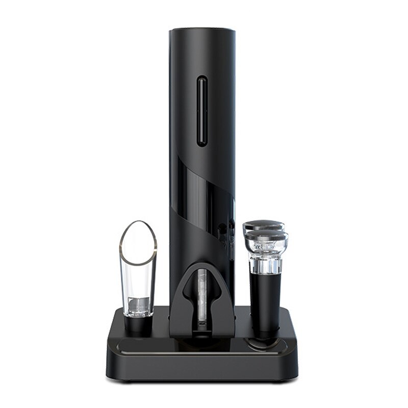 Electric Wine Opener Set, Includes Electric Wine Bottle Opener, Wine Pourer, Vacuum Wine Preserver, Foil Cutter & Base