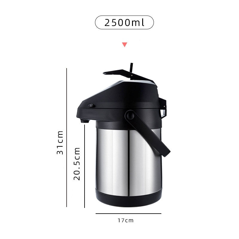 Airpot Hot & Cold Drink Dispenser, Coffee Dispenser, Stainless Steel Thermos Urn