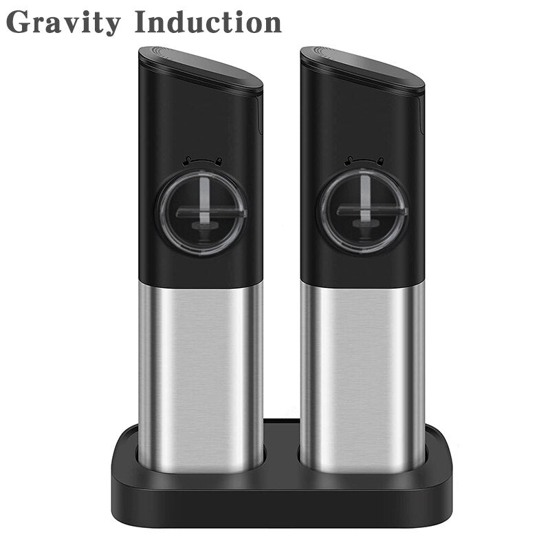 Rechargeable Electric Salt and Pepper Grinder - w/ USB Type-C Cable, Automatic Salt and Pepper Grinder Set, Kitchen accessorie