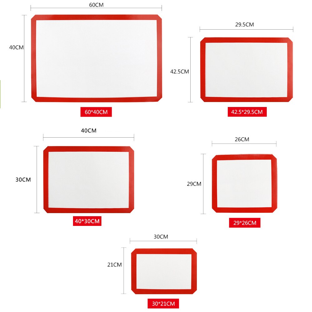 Silicone Baking Mat - Silicon Liner for Bake Pans&Rolling- Macaron/Pastry/Cookie/Bun/Bread Making - Professional Grade Nonstick