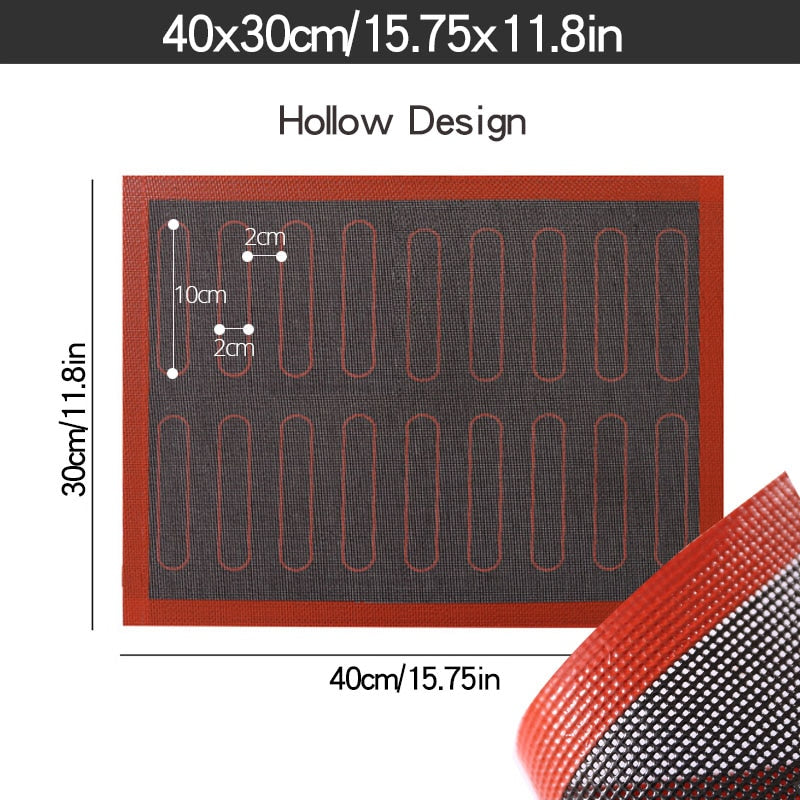 Silicone Macaron Baking Mat - for Bake Pans - Macaroon/Pastry/Cookie Making - Professional Grade Nonstick