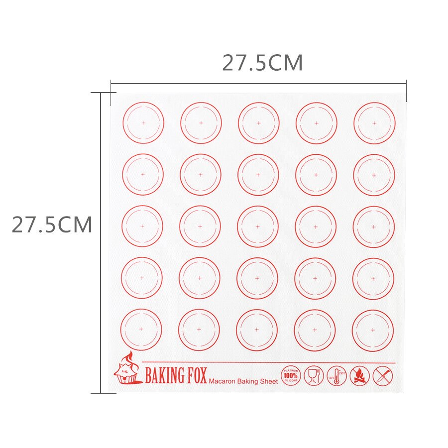 Silicone Macaron Baking Mat - for Bake Pans - Macaroon/Pastry/Cookie Making - Professional Grade Nonstick