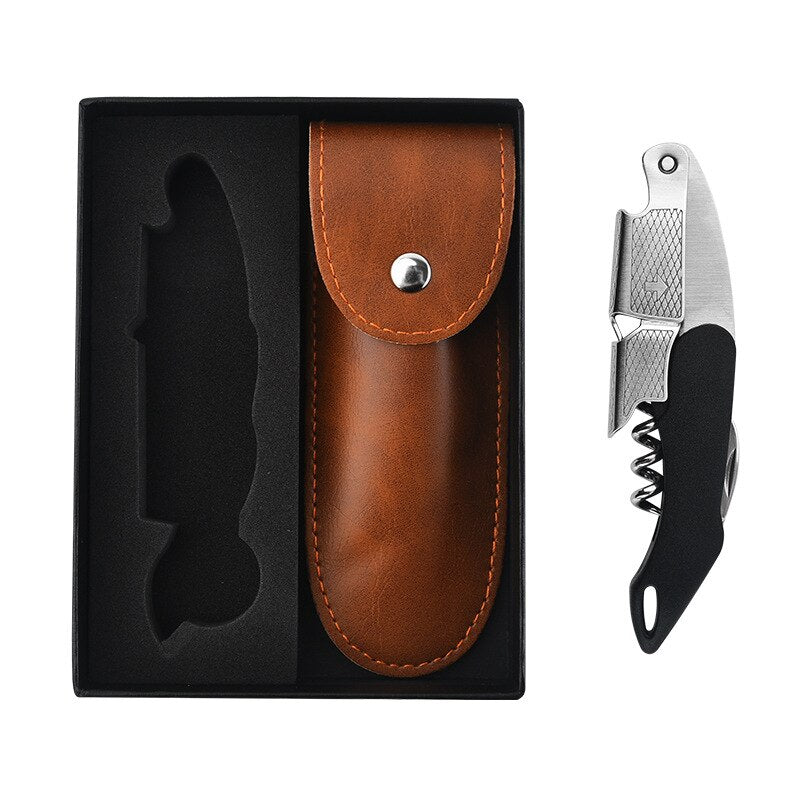 Waiter Corkscrew, Wine Bottle Opener, Wine Accessorie, Double Lever Wine Bottle Opener for Bartenders and Gifts