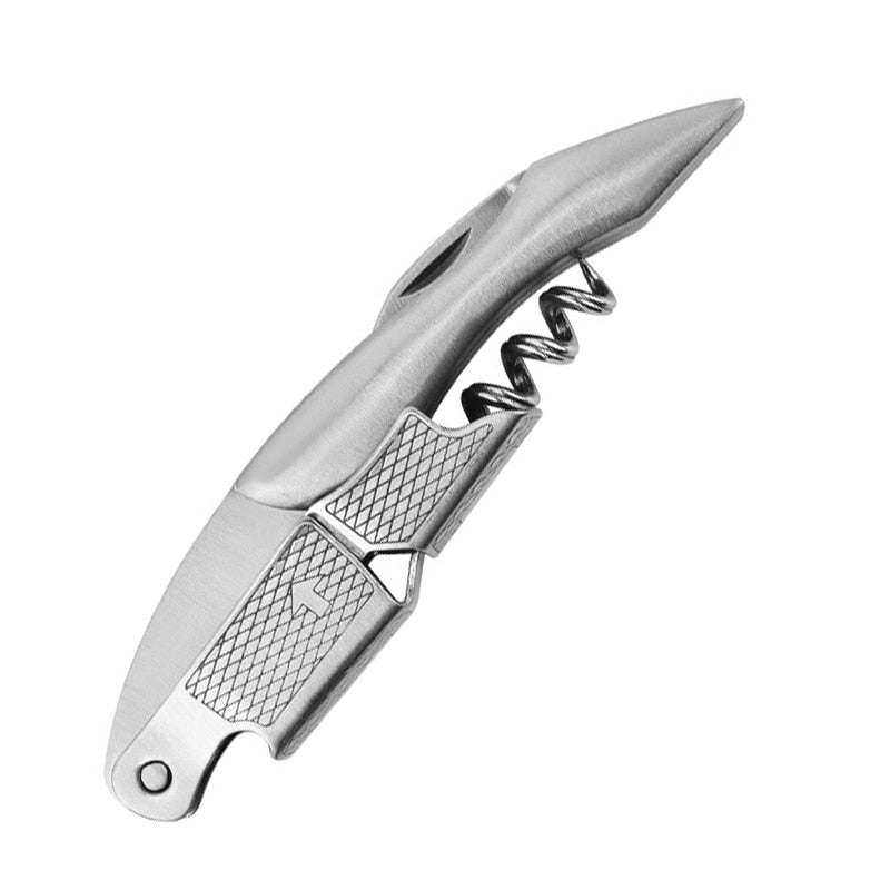 Waiters Corkscrew, Dual Lever System and Integrated Blade Cutter with Opener, Wine Bottle Opener for Bartenders and Gifts