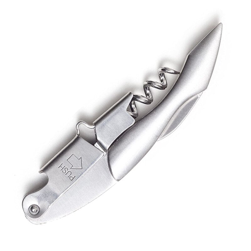 Waiters Corkscrew, Dual Lever System and Integrated Blade Cutter with Opener, Wine Bottle Opener for Bartenders and Gifts