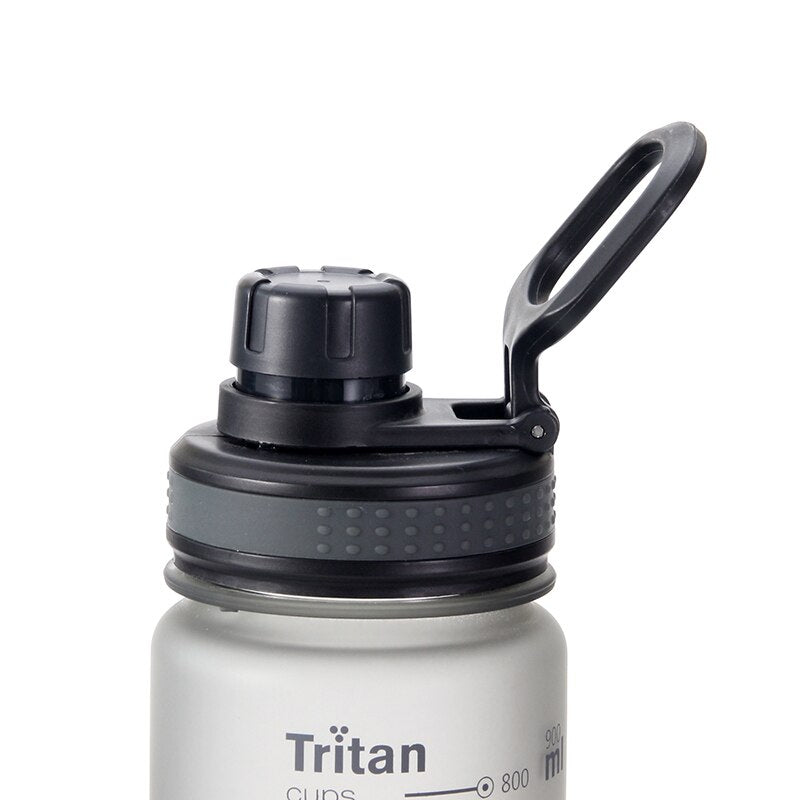 Water Bottle, Clear Large Water Bottle with Handle, 0.9L Sports Water Bottle BPA Free Wide Mouth Water Jugs for Gym, Kitchen