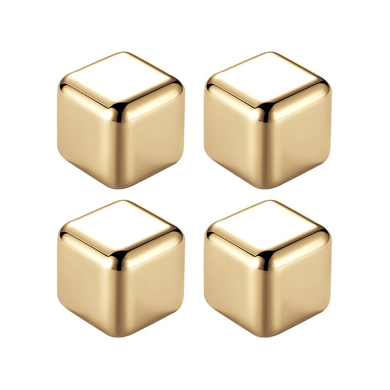 Whiskey Stones, Cooling Whisky Rocks, Metal Ice Cubes Chilling Stones For Whiskey Vodka Liqueurs Wine Beverage Juice or Soda