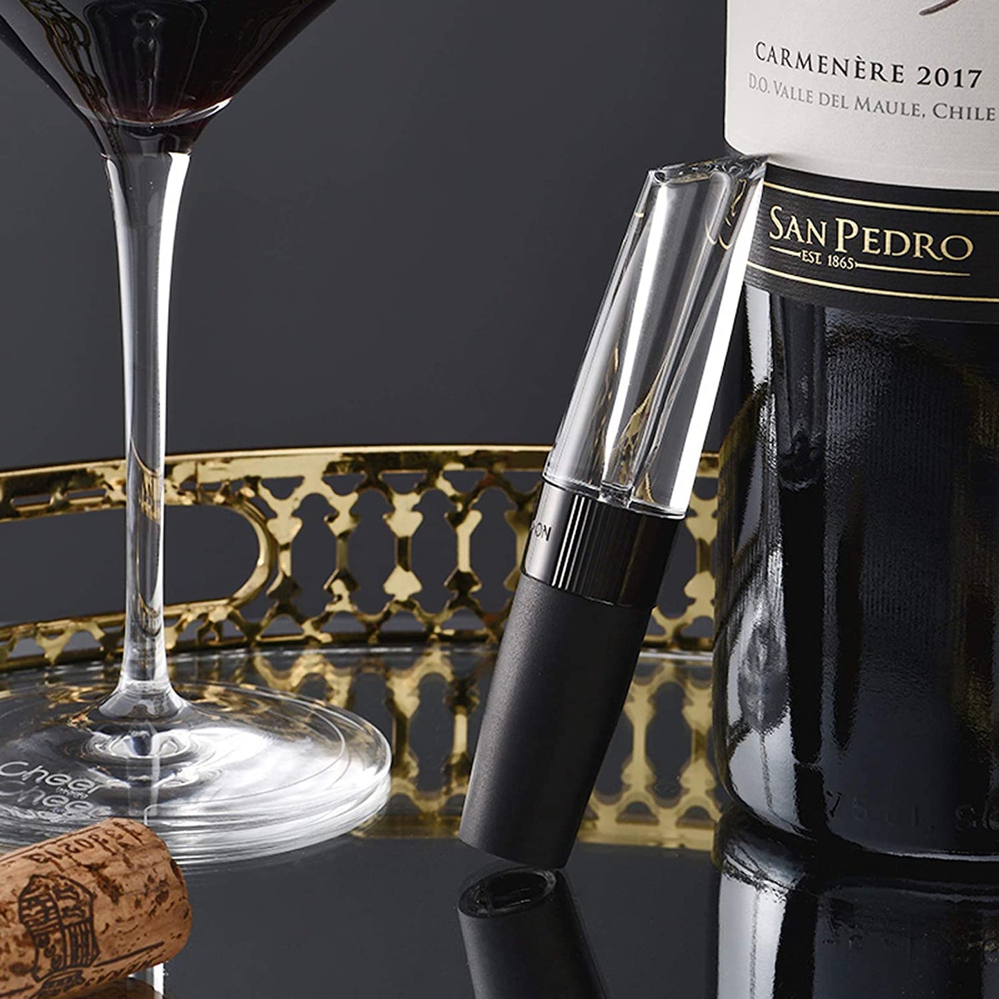 Wine Aerator Pourer, Wine Aerator Pourer Spout Premium Aerator Wine Pourer Decanter for Home Party Gift