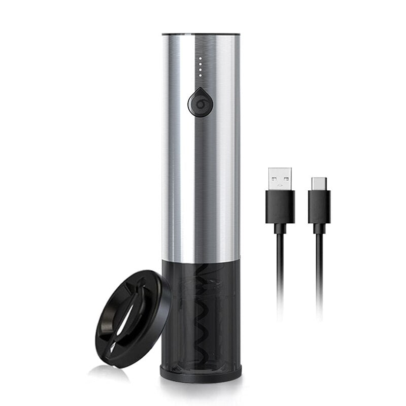 Wine Corkscrew Bottle Opener, Electric Wine Opener, Automatic Rechargeable Wine Opener with Foil Cutter For Home Party Gifts