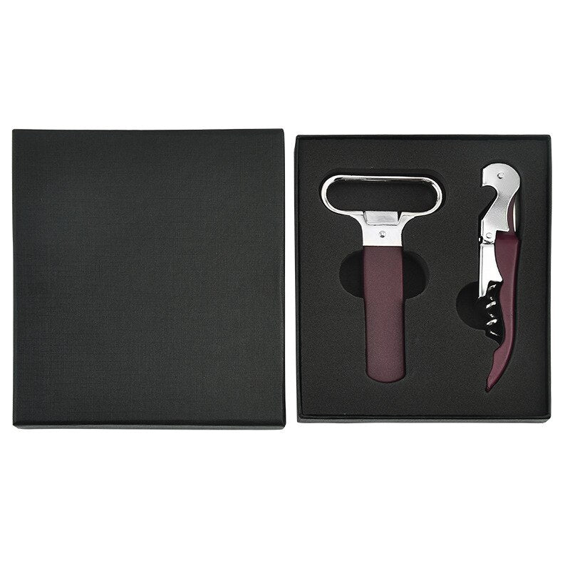 Wine Opener, Two-Prong Cork Puller Waiters Corkscrew Wine Cork Opener, Beer-Bottle Opener for Bartenders and Gifts