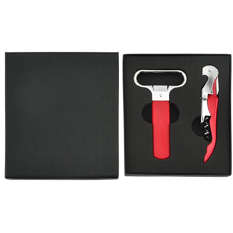 Wine Opener, Two-Prong Cork Puller Waiters Corkscrew Wine Cork Opener, Beer-Bottle Opener for Bartenders and Gifts