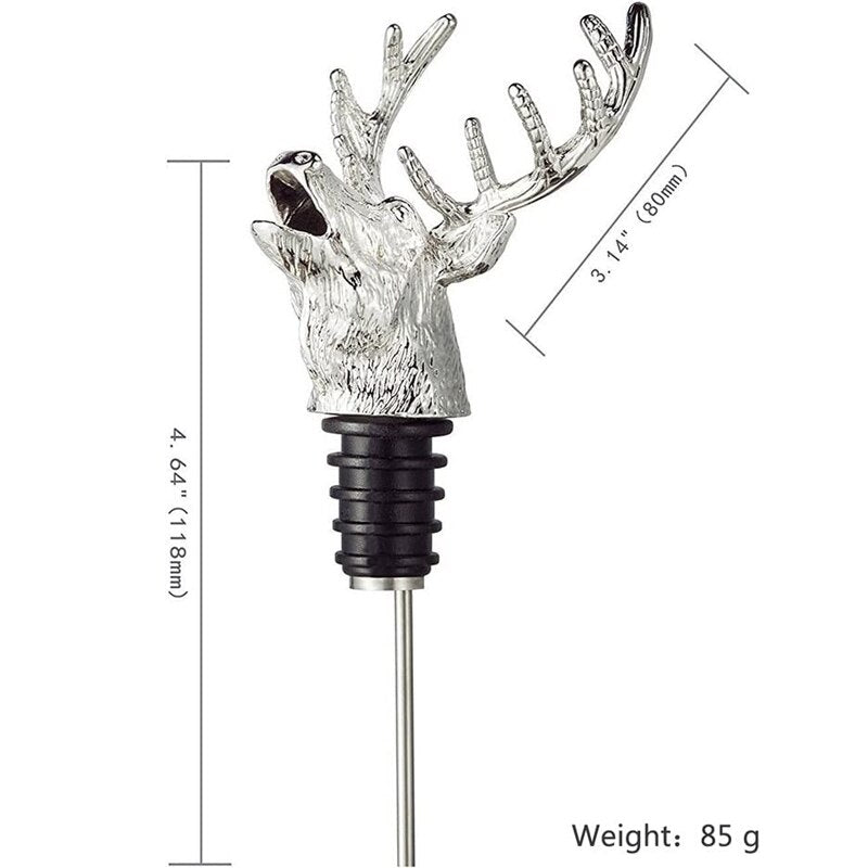 Wine Pourer Wine Aerator, Zinc Alloy Animal Head Pourer for Bar Accessories Birthday Home Party