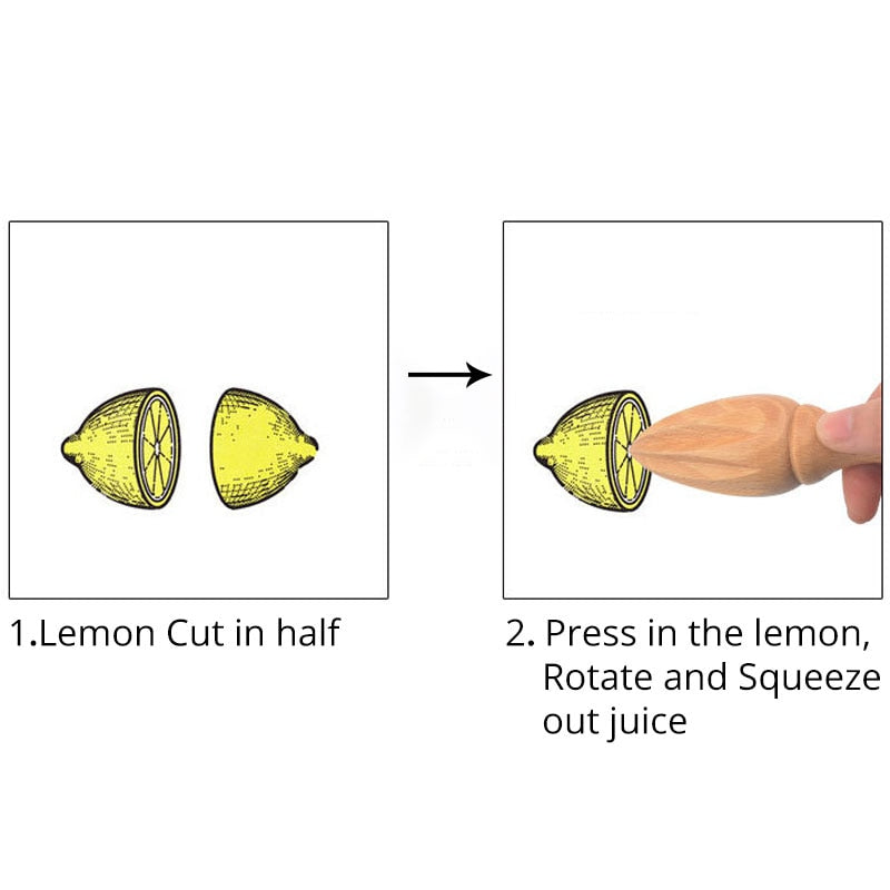 Wood Citrus Reamer, Handmade Lemon Juicer Made of European Hardwood, 6.1-Inches