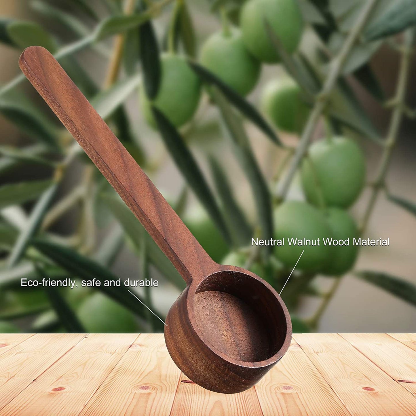 Wooden Coffee Spoon Measuring for Coffee Beans Measuring Tablespoon for Coffee Beans,Protein Powder, Spices