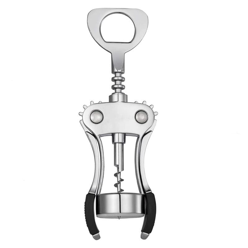 Zinc Alloy Wine Bottle Opener, Wing Corkscrew Wine Opener with Multifunctional Bottles Opener for Home Bar Party