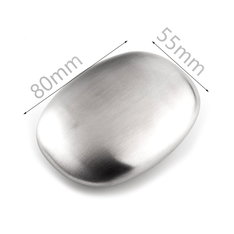 304 Stainless Steel Soap, Protable Magic Soap, Kitchen Bar Eliminating Odor Remover (Oval )