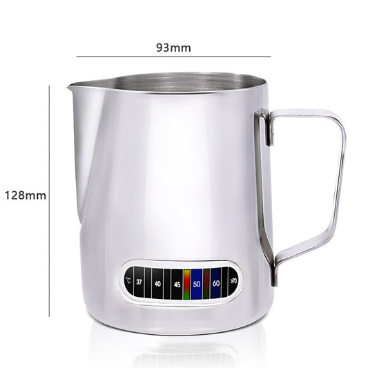 Coffee Milk Frothing Pitcher With Built-In Thermometer, Stainless Steel (20oz / 600ml) Christmas Gifts for Men