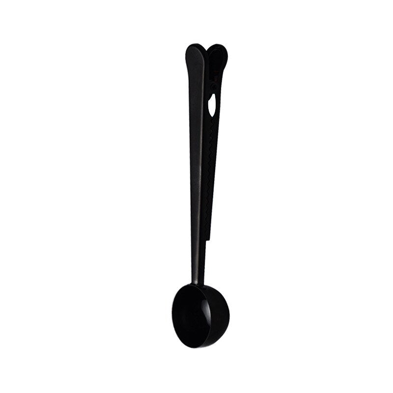 2 in 1 coffee spoon, stainless steel teaspoon with long handle, multifunctional coffee spoon with clip (with bag clip)