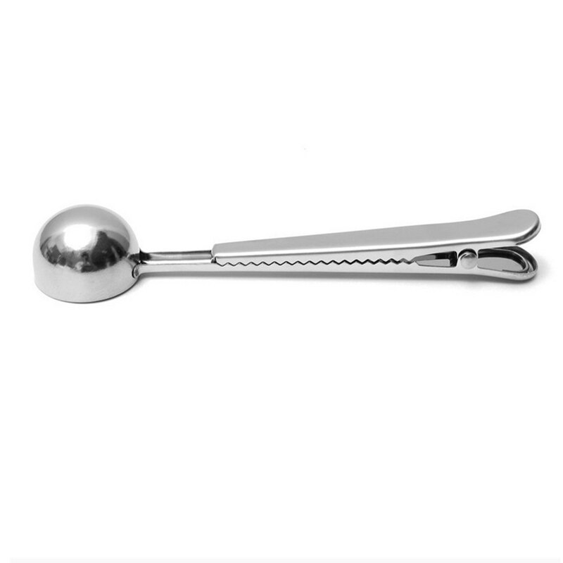 304 Stainless Steel Ground Coffee Measuring Spoon/Scoop with Bag Clip