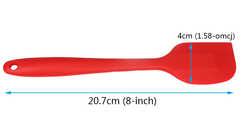 8 inch Silicone Spatula - 1 Small Heat Resistant Non-Stick Cooking Utensils (Multicolor)