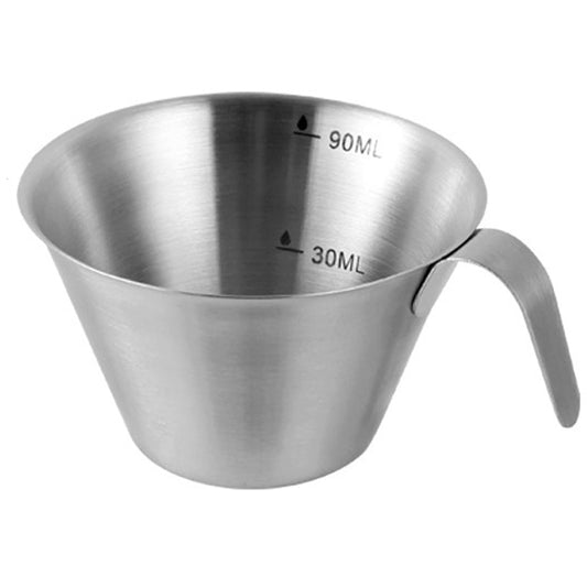 90ml Measuring Cup Stainless Steel Espresso Shot Cup with Ergonomic Handle Coffee Accessories for Barista Home Cafe