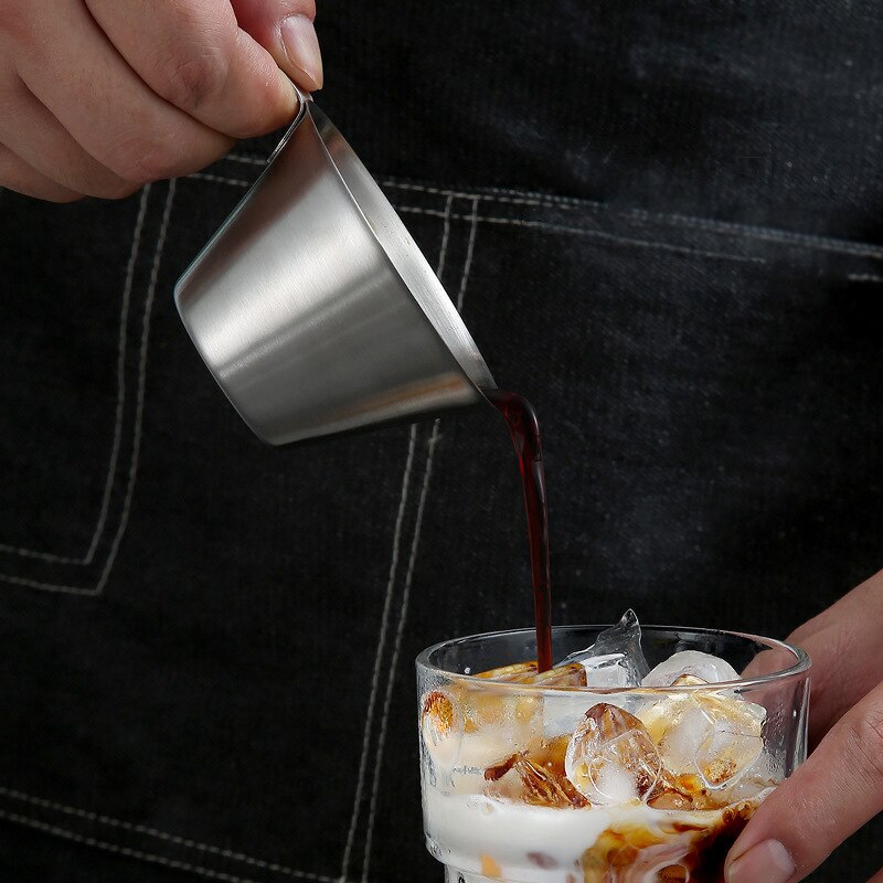 90ml Measuring Cup Stainless Steel Espresso Shot Cup with Ergonomic Handle Coffee Accessories for Barista Home Cafe