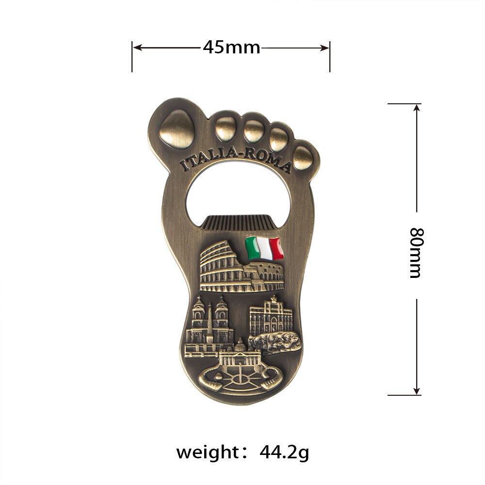 Beer Bottle Opener, Refrigerator Sticker Bottle Opener, Fridge Magnet Beer Opener, Big Feet Vintage Crafts Creative Opener