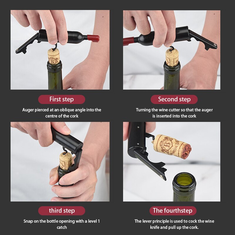 Bottle opener - Premium Wine Corkscrew Wine Shaped Opener - Multifunctional Wine &amp; Beer Cap Openers for Wine Lovers Home Gifts