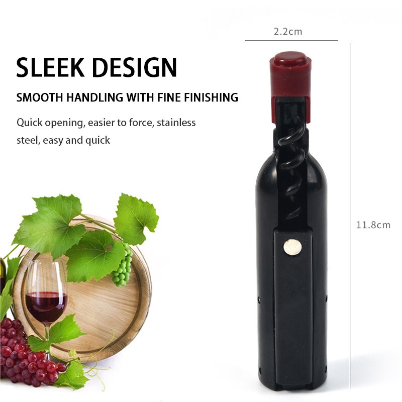 Bottle opener - Premium Wine Corkscrew Wine Shaped Opener - Multifunctional Wine &amp; Beer Cap Openers for Wine Lovers Home Gifts