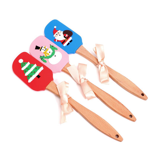 Christmas Cake Decorating Spatula, Silicone Spatulas - Great for Christmas decorating, gifts and baking