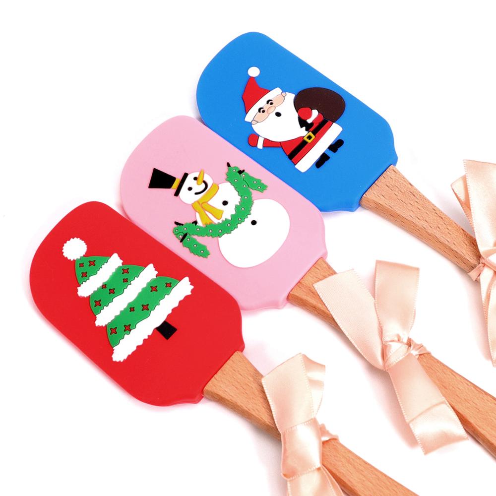 Christmas Cake Decorating Spatula, Silicone Spatulas - Great for Christmas decorating, gifts and baking
