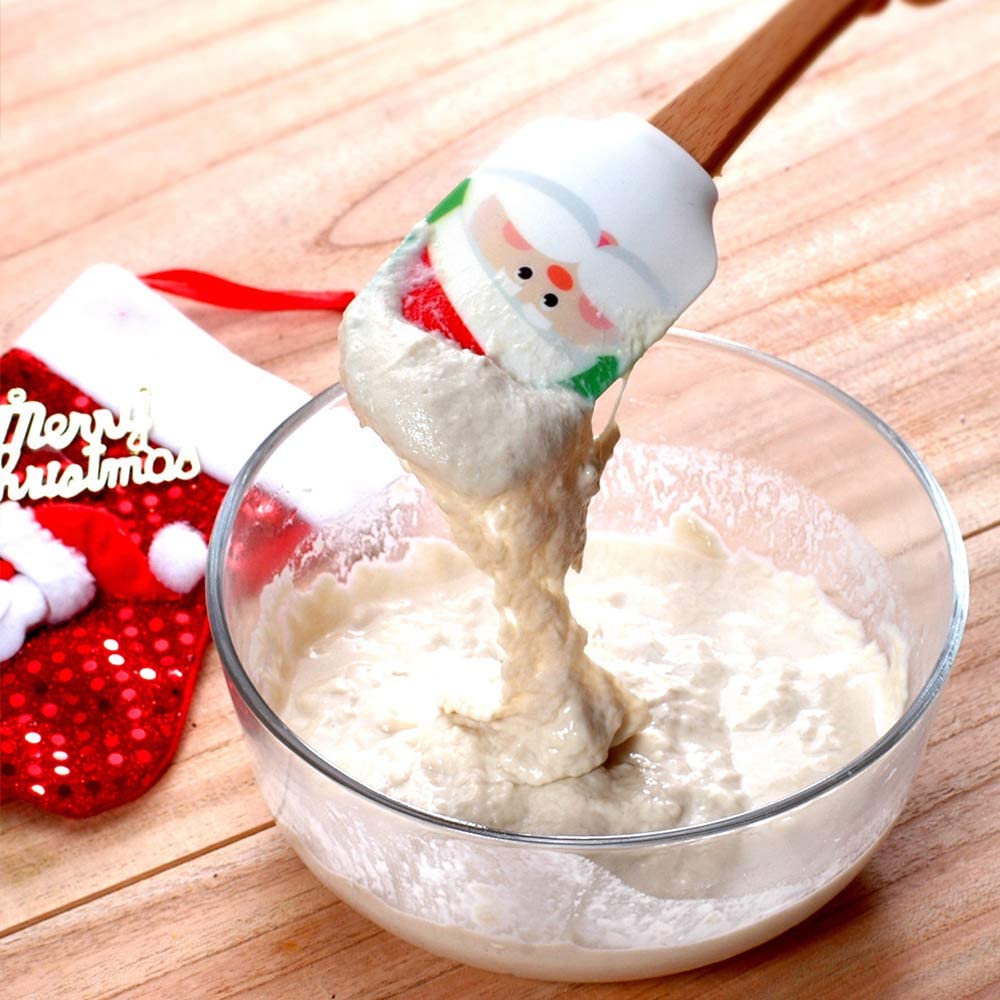 Christmas Cake Decorating Spatula, Silicone Spatulas - Great for Christmas decorating, gifts and baking
