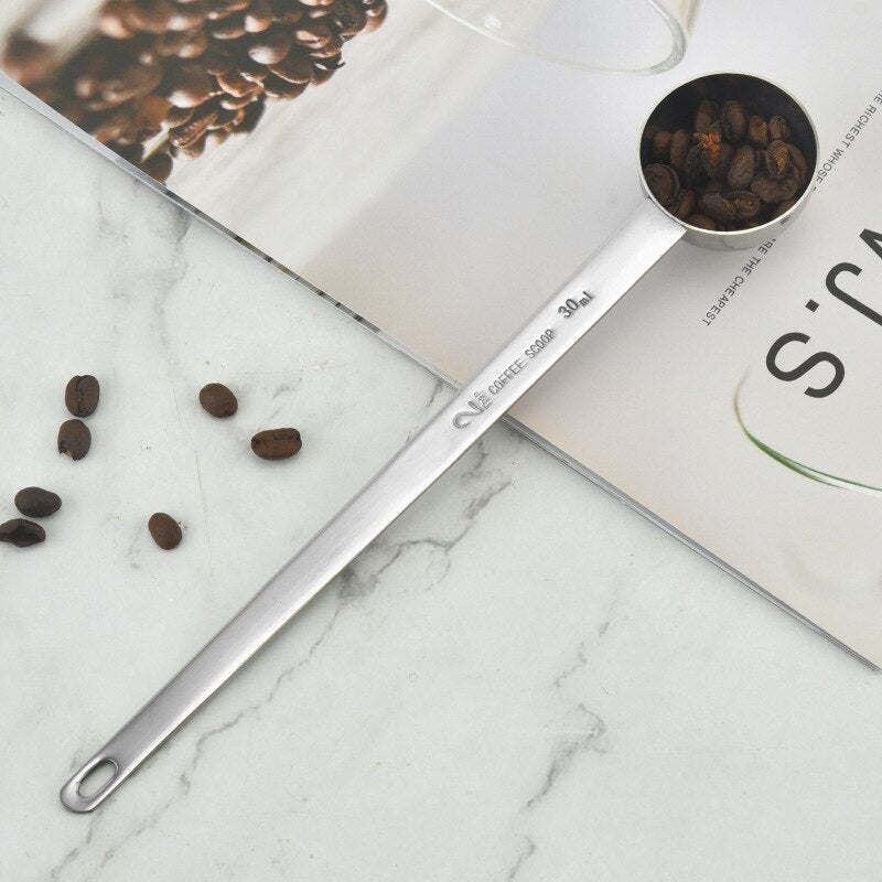 Coffee Spoon Stainless Steel Long Handle Coffee Measuring Scoop, Tablespoon Suitable For Restaurant,Cafe or Home Use (15ML,30ML)