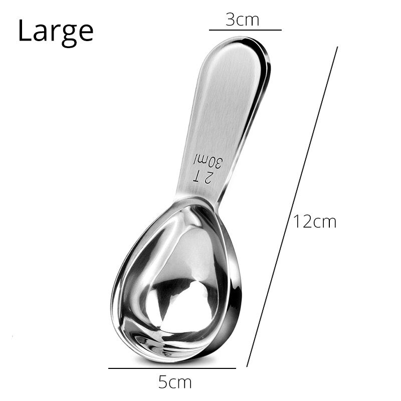 Coffee spoon-stainless steel measuring spoon, can measure coffee powder, sugar, etc. (1 tablespoon and 2 tablespoons)