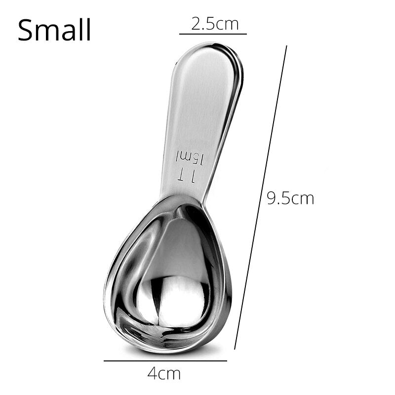 Coffee spoon-stainless steel measuring spoon, can measure coffee powder, sugar, etc. (1 tablespoon and 2 tablespoons)