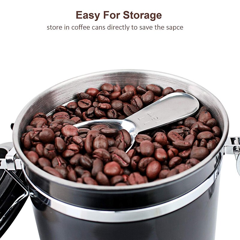 Coffee spoon-stainless steel measuring spoon, can measure coffee powder, sugar, etc. (1 tablespoon and 2 tablespoons)