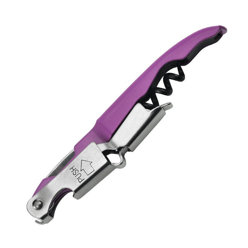 Double Hinged Corkscrew, Upgraded Heavy Duty Wine Opener with Foil Cutter and Bottle Opener Rose Gold