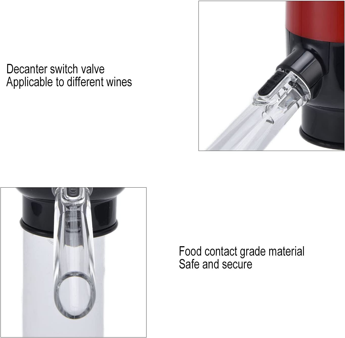 Electric Wine Aerator, Automatic Wine Pourer, Battery Powered Wine Dispenser Pump Wine Decanter for Home Restaurant Gift