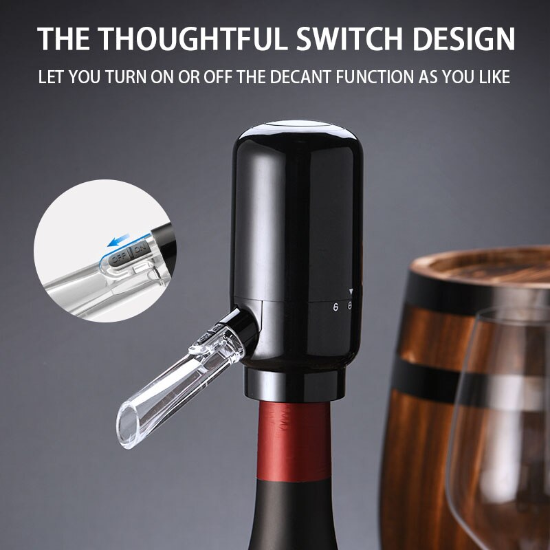 Electric Wine Aerator Pourer, Pump Dispenser, Electric Wine Pump, Automatic Portable Smart Wine Decanter and Wine Dispenser